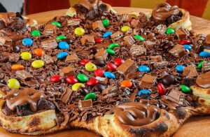 ''Chocolate Supreme'', uma das disponíveis no cardápio da Pizzaria do Samba